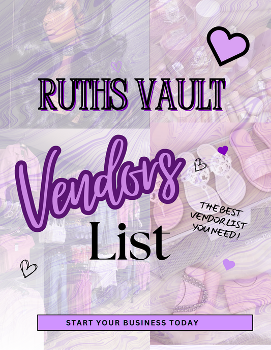 Ruth's vendor vault list